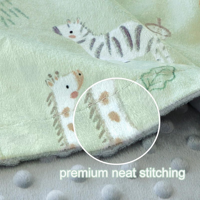 BORITAR Baby Blanket for Boy Girls Soft Lightweight Minky Blanket with Double Layer Dotted Fleece Backing for Toddler Infant Newborn with Lovely Woodland Animal Design, 30 x 40 Inch - Image 3